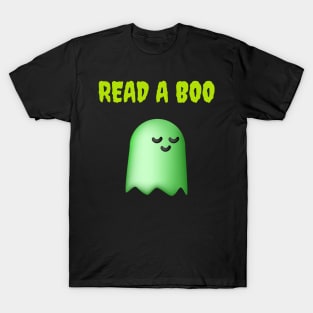 Read A BOO Funny Ghost Halloween Design T-Shirt